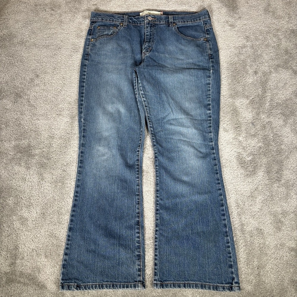 Vintage Levis 515 Jeans Women 16S Nouveau Bootcut Blue Denim Stretch Western Y2K